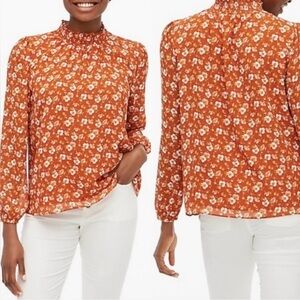 J. Crew Factory Women’s Floral Smocked Blouse NWT